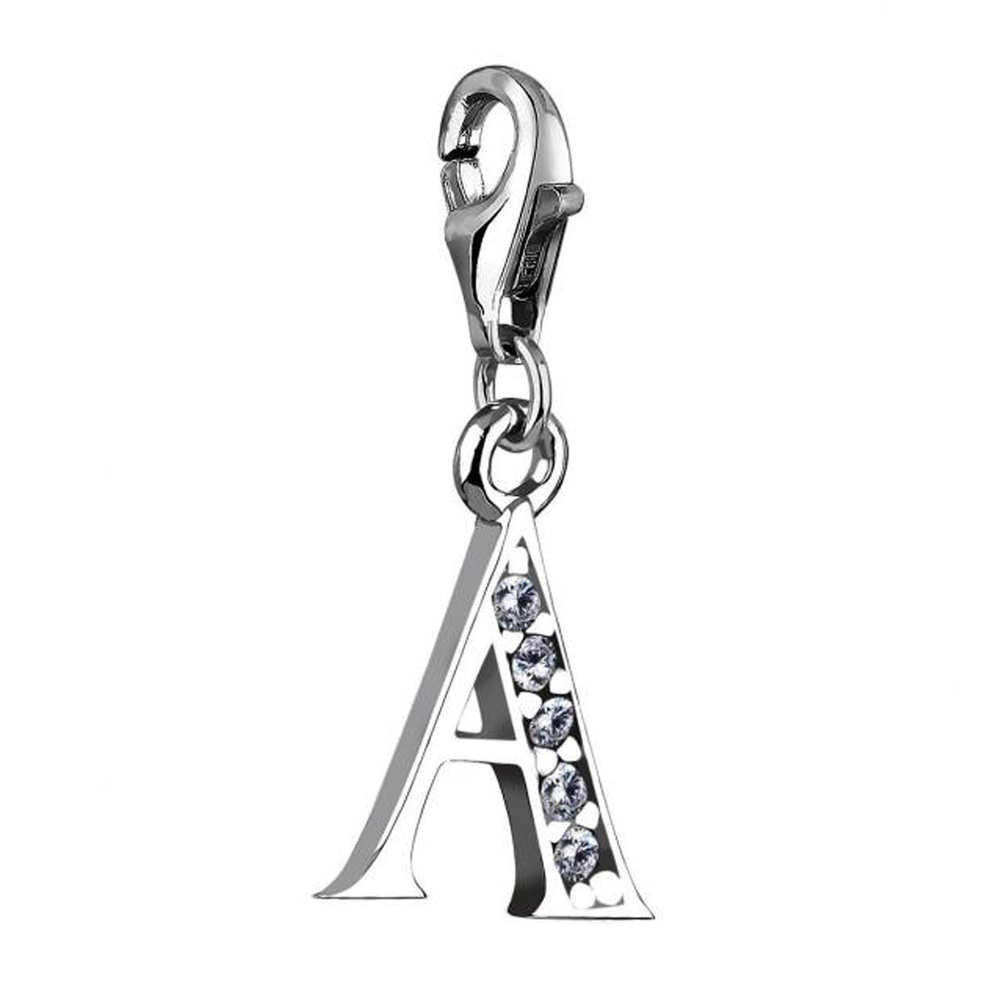 Nenalina Nenalina Amulette Charm lettre Pendentif individuel et personnalisé en argent 925 Pendentif