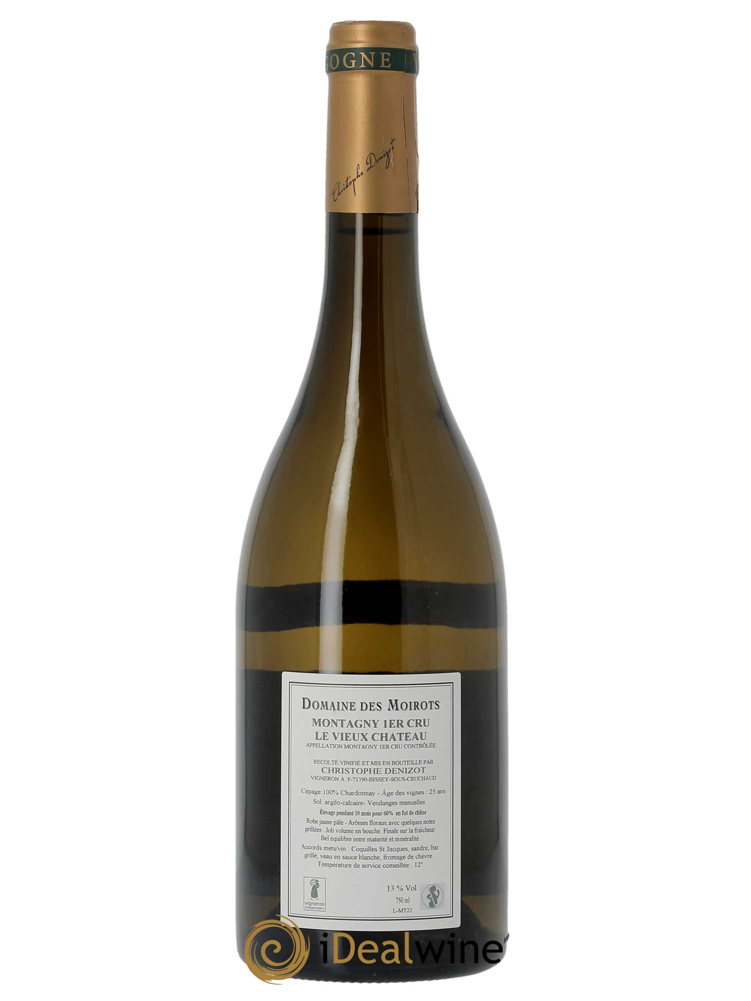 Montagny 1er Cru Le Vieux Chateau Domaine des Moirots  2022 - Lot de 1 Bouteille
