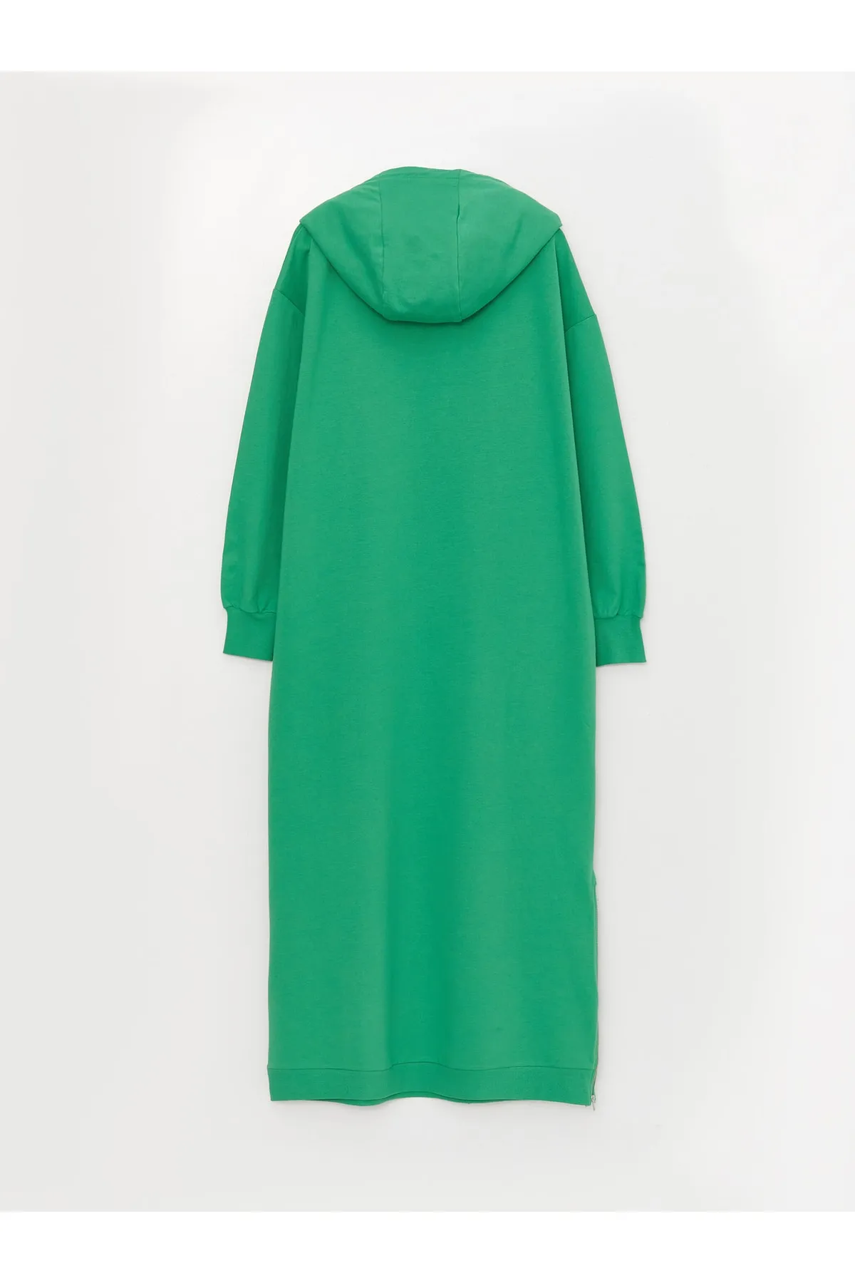 LC Waikiki  Einfarbiges, langärmliges Oversize-Damenkleid mit Kapuze
