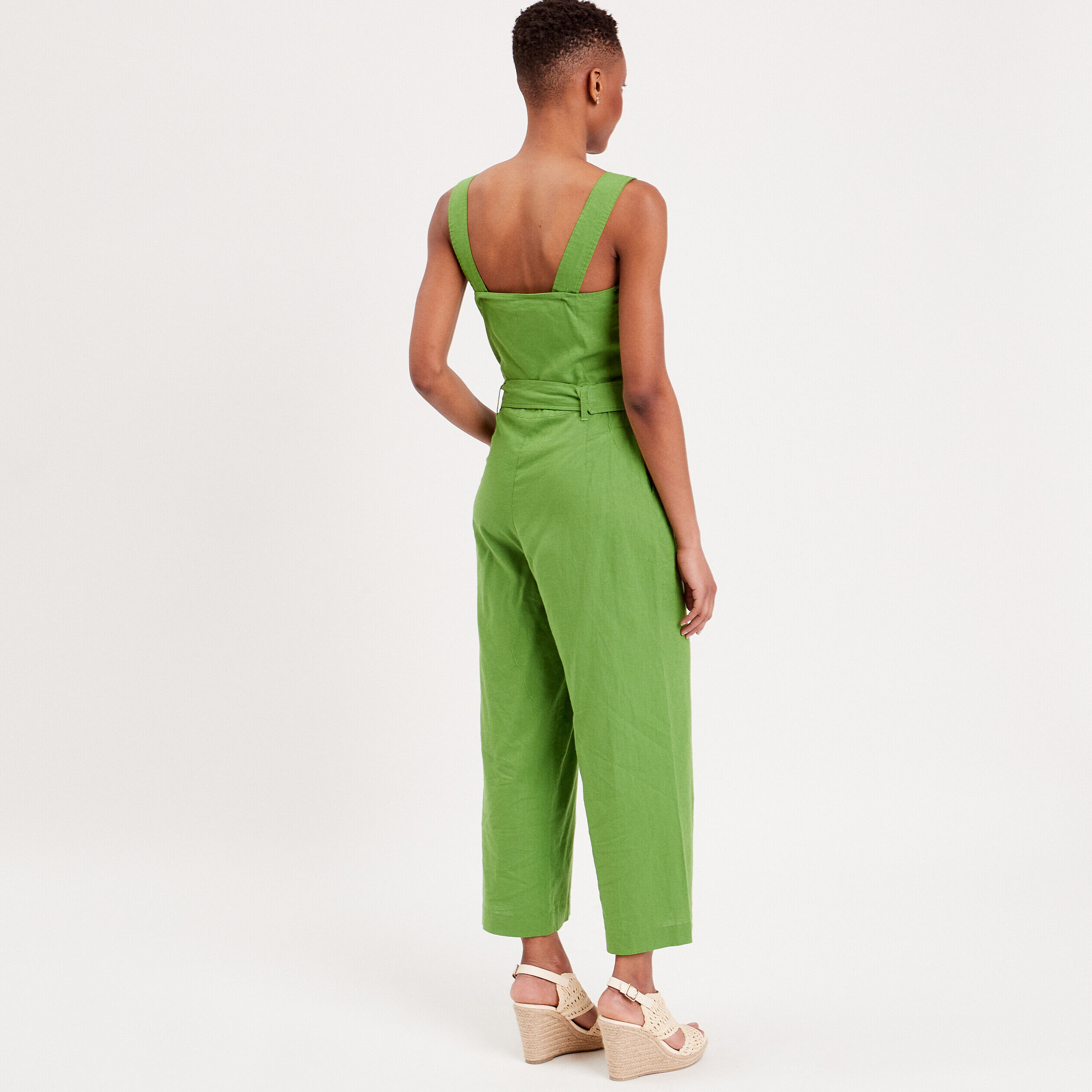 Combinaison pantalon droite vert femme | Cache Cache