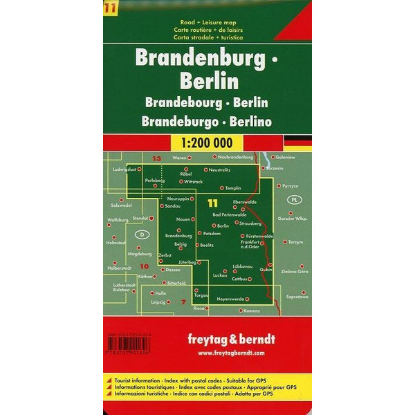 BRANDENBURG - BERLIN, AUTOKARTE 1:200.000