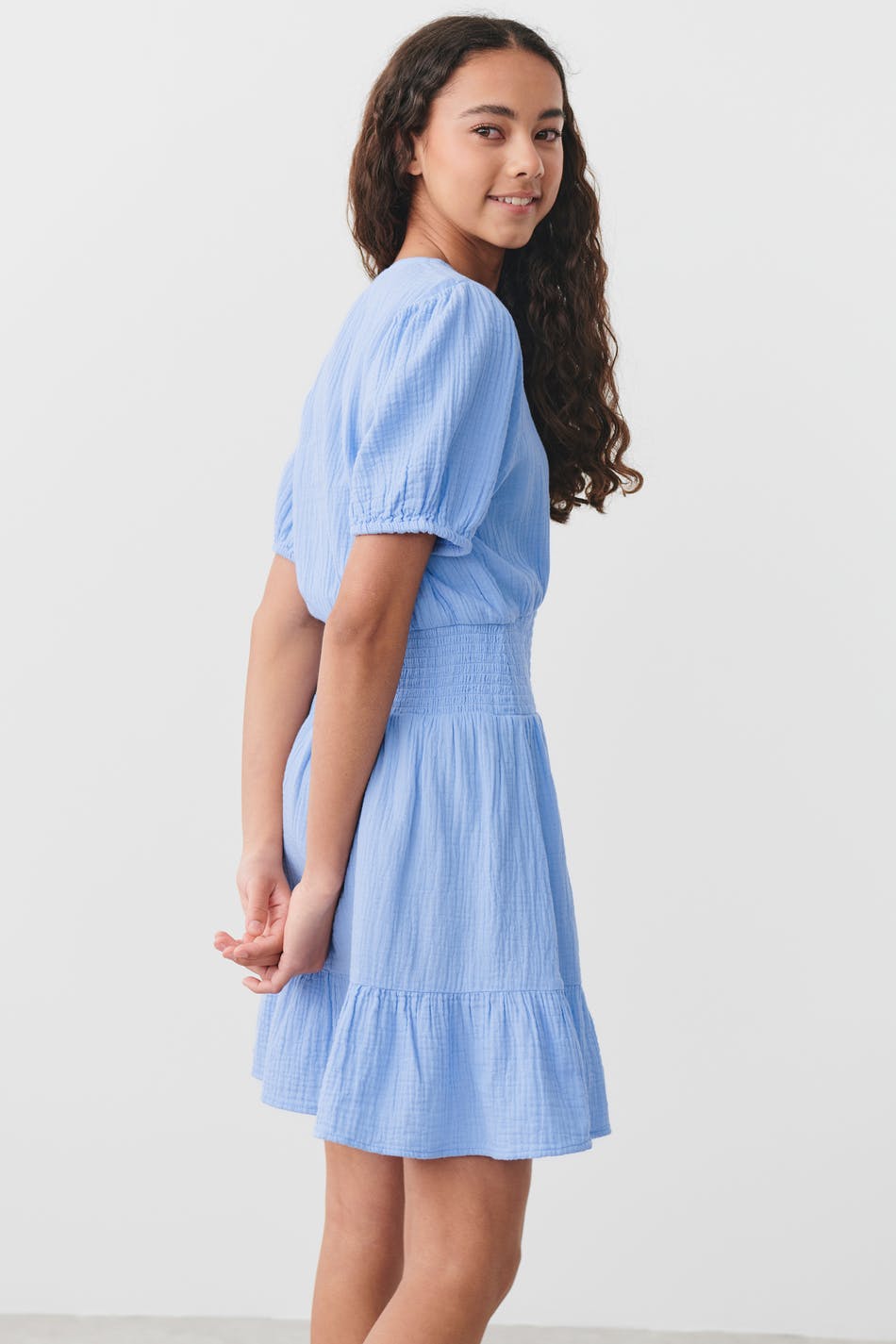 Y gauze frill dress