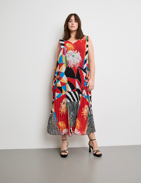 Ärmelloses Plisseekleid