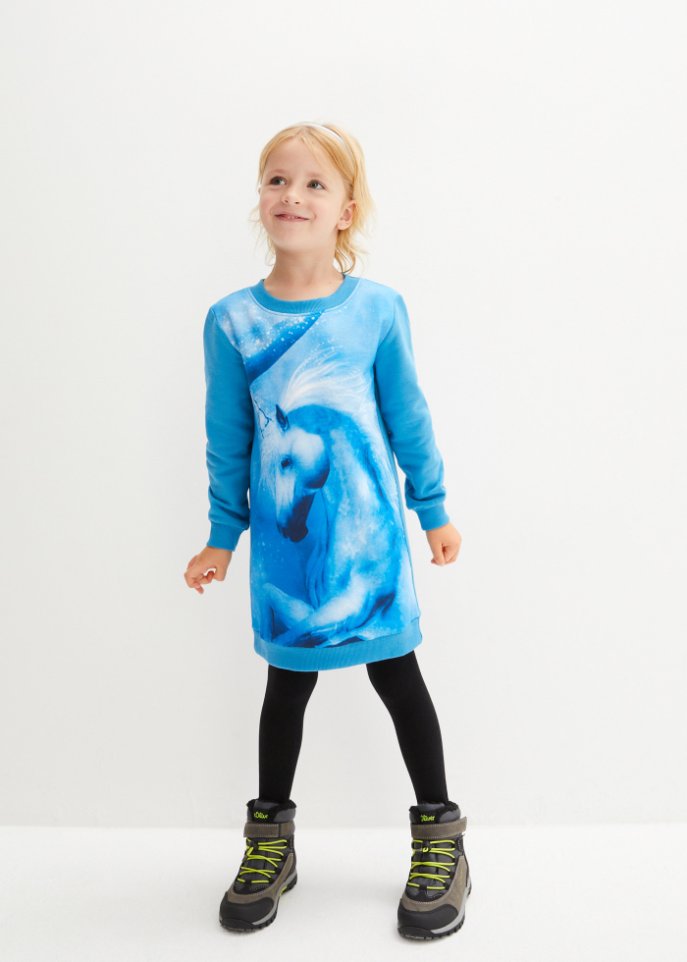 Mädchen Sweatkleid aus Bio Baumwolle