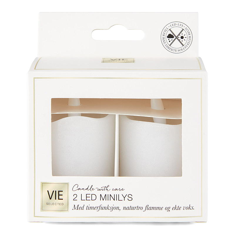 Vie Selected Minilys 2-pk LED timer voks