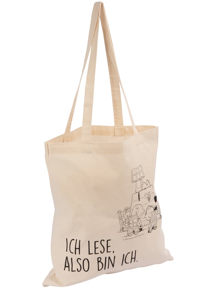Snoopy The Peanuts Snoopy Stoffbeutel - Ich lese, also bin ich in beige günstig kaufen onesize