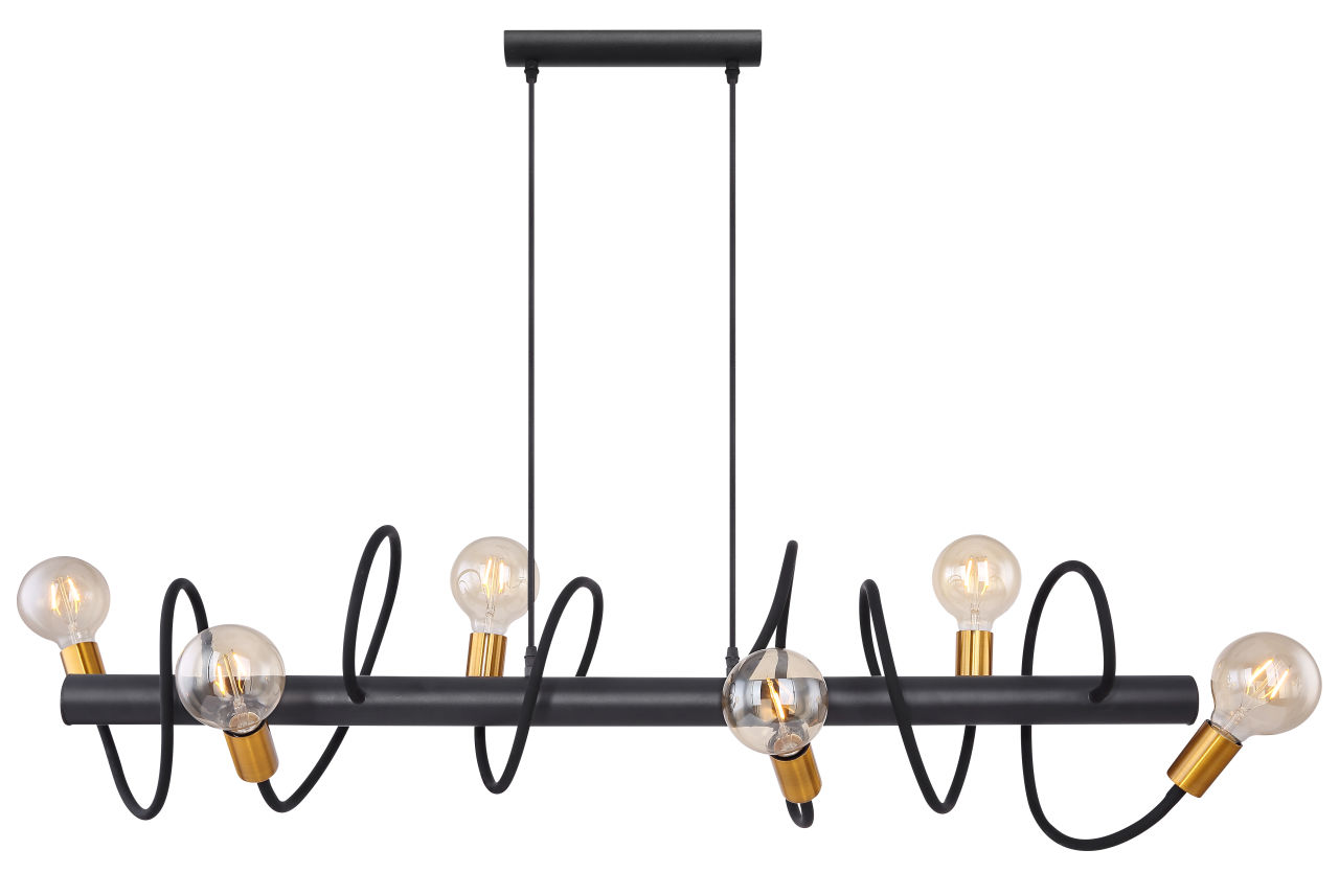 Globo Lighting - EDDY - Hängeleuchte Metall goldfarben, 6x E27
