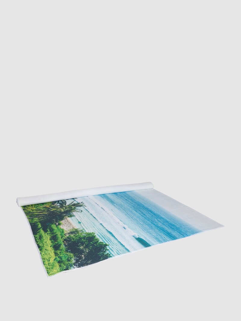 Strandtuch mit Motiv-Print in grün