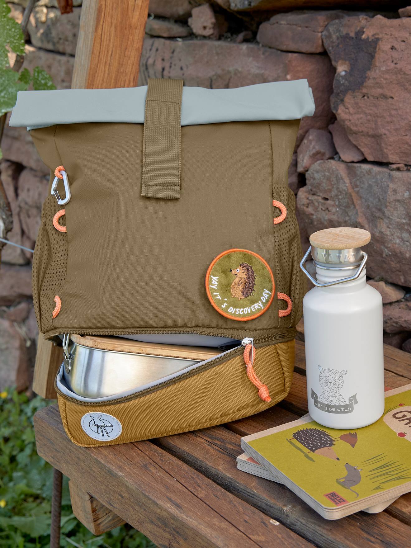 Lässig Kinder Rolltop-Rucksack NATURE LÄSSIG - grün