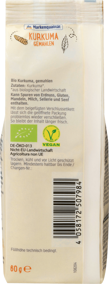 Kurkuma, gemahlen, 60 g
