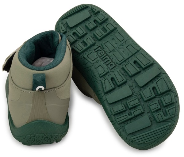 Reima ~ Hyppii Mid-Boot Klett + TEX vegan ~ Greyish Green