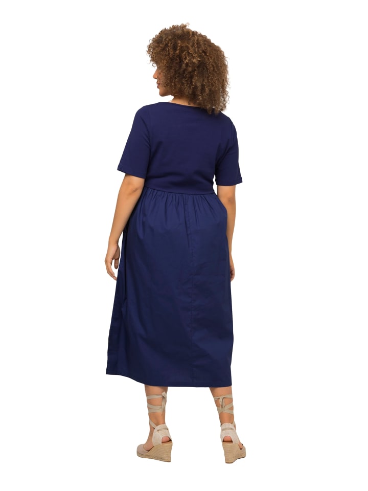 Ulla Popken Midikleid in mittelblau günstig kaufen