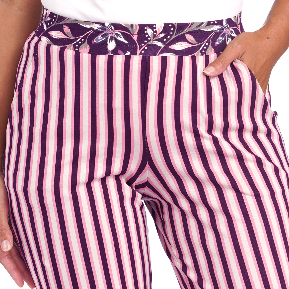 Damen Schlafhose mit Streifen