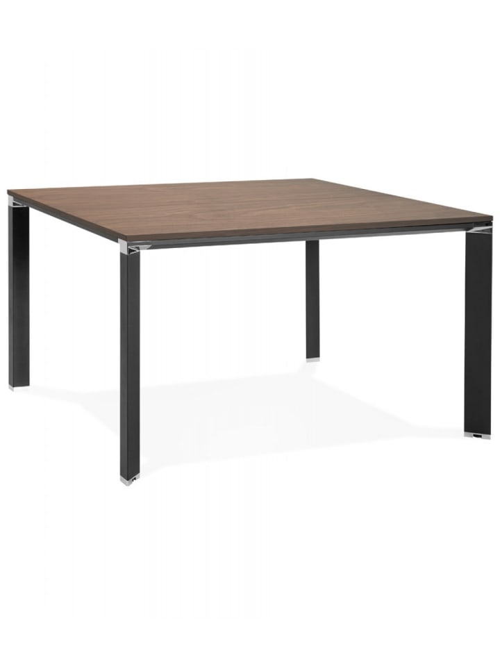KADIMA DESIGN Bürotisch aus Holz und Metall | Modernes Design in Braun-Schwarz günstig kaufen
