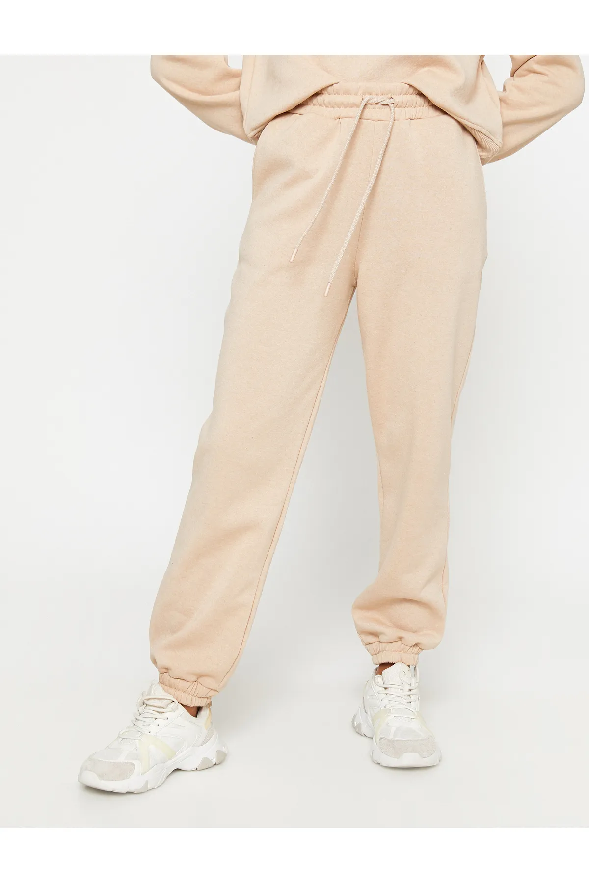 Koton  Dicke Basic-Jogger-Jogginghose mit Tasche und Bindebund