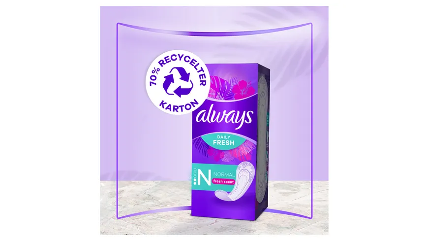 Always DAILY Slipeinlagen Fresh Normal mit Frischeduft BigPack 56 Stück