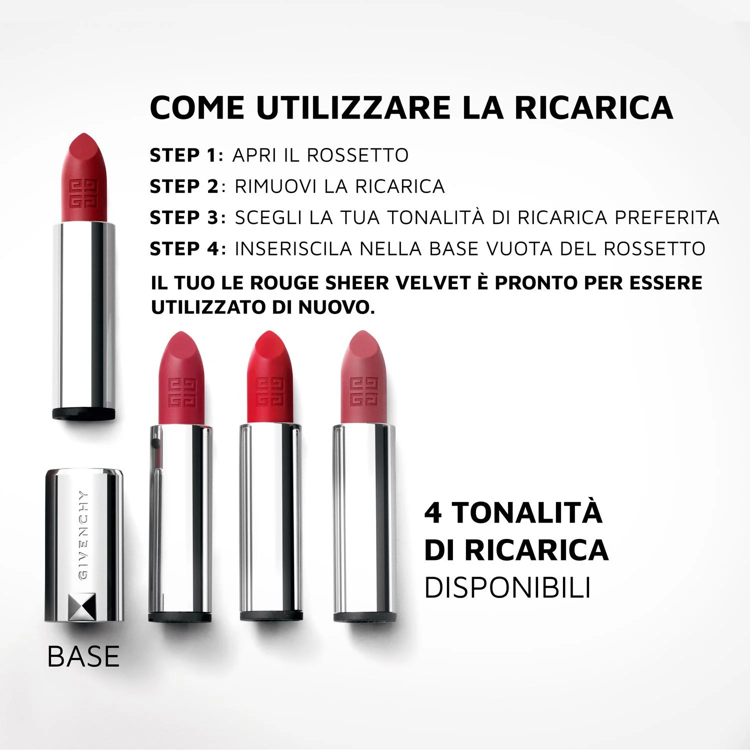 Le Rouge Sheer Velvet Lips - Recambio - Lápiz labial mate, Lápiz labial