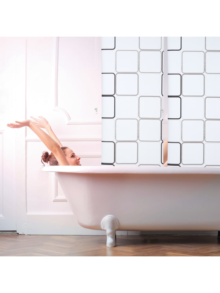 relaxdays Duschrollo Square in Semitransparent - (L)240 x (B)60 cm günstig kaufen onesize