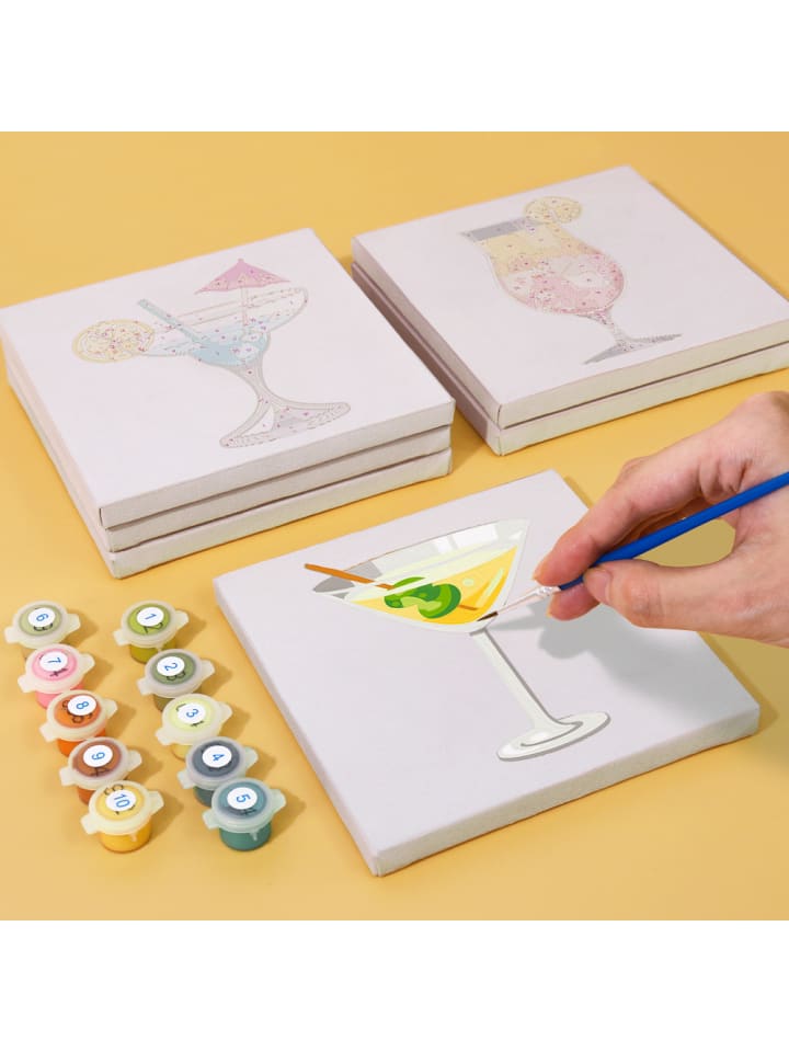 ARTNANAS Mini Malen nach Zahlen 4er/6er Set-