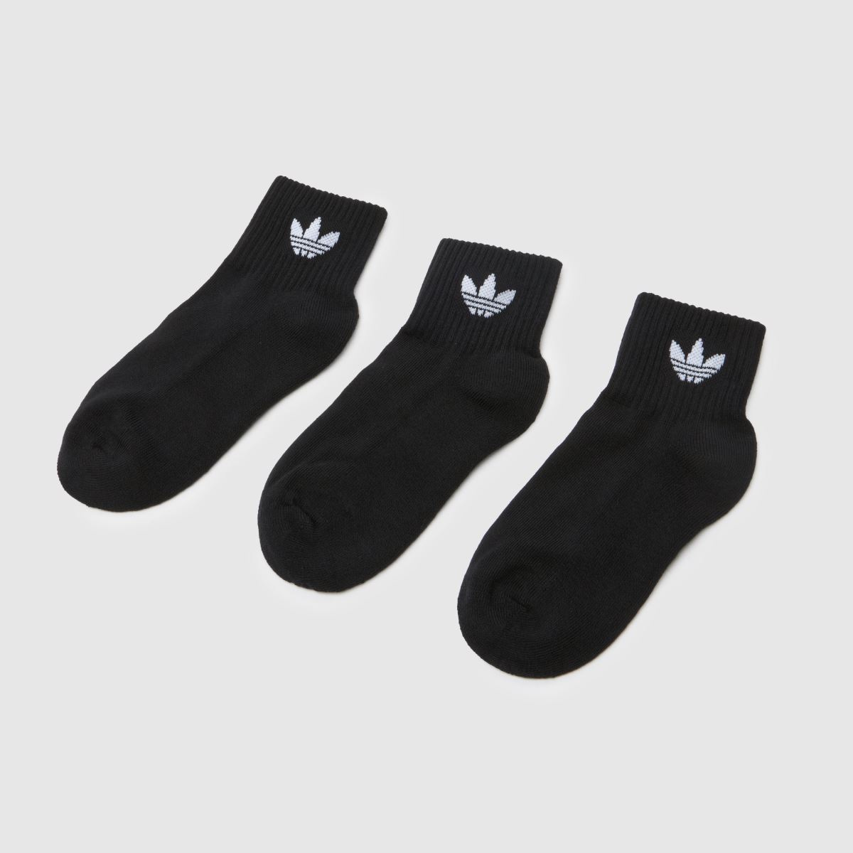 adidas svarta & vita barn originals fotledsstrumpor 3-pack