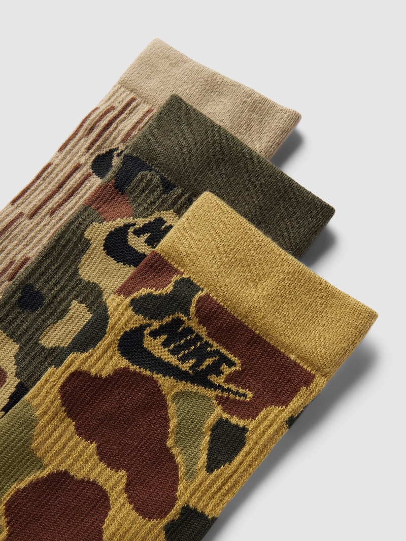Socken mit Allover-Muster Modell 'EVERYDAY' im 3er-Pack in beige
