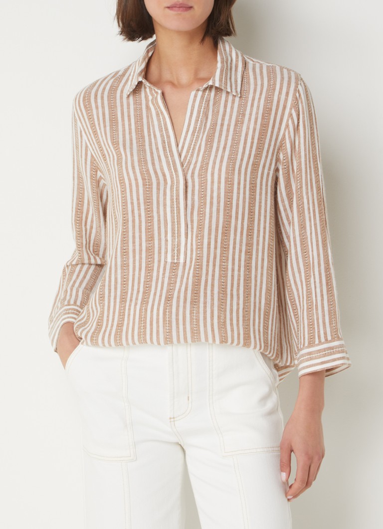 Rails Banks tunic in linen blend with stripe print