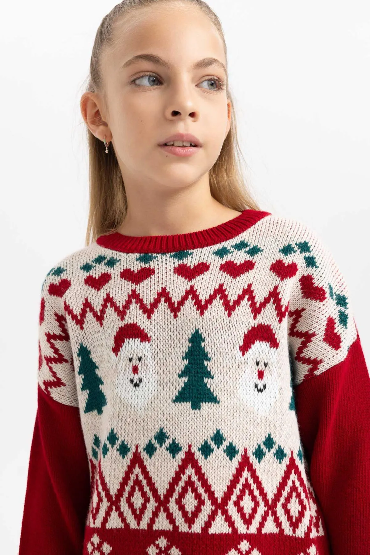 DeFacto  Weihnachtspullover mit Rundhalsausschnitt für Mädchen B2673a823wn