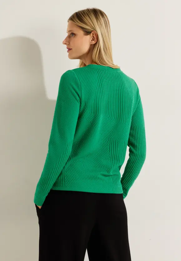 CECIL Langarmshirt mit Struktur