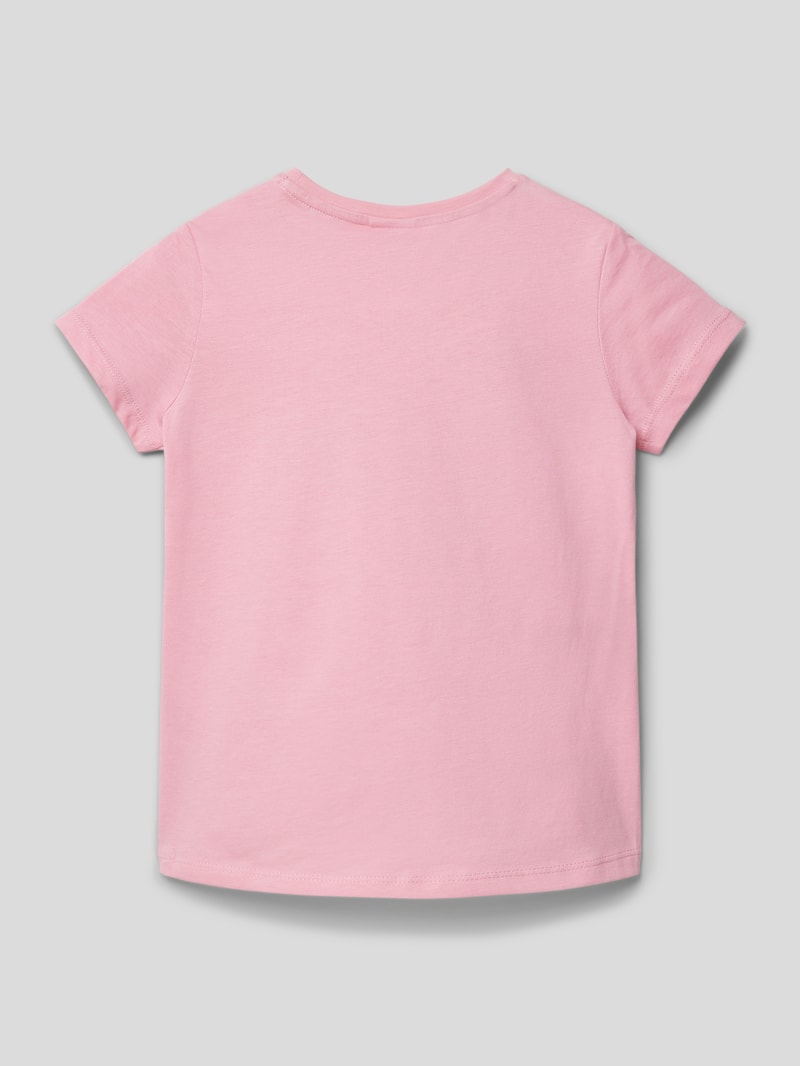 T-Shirt mit Statement-Print in rosa