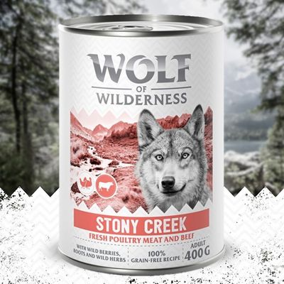 Wolf of Wilderness Adult 6 x 400 g - Mit viel frischem Geflügel