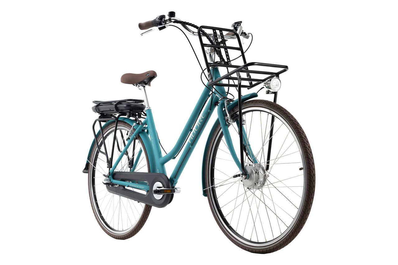 Adore Alu E-City-Bike Damen 28'' Cantaloupe blau 36 V/10,4 Ah 3 Gänge