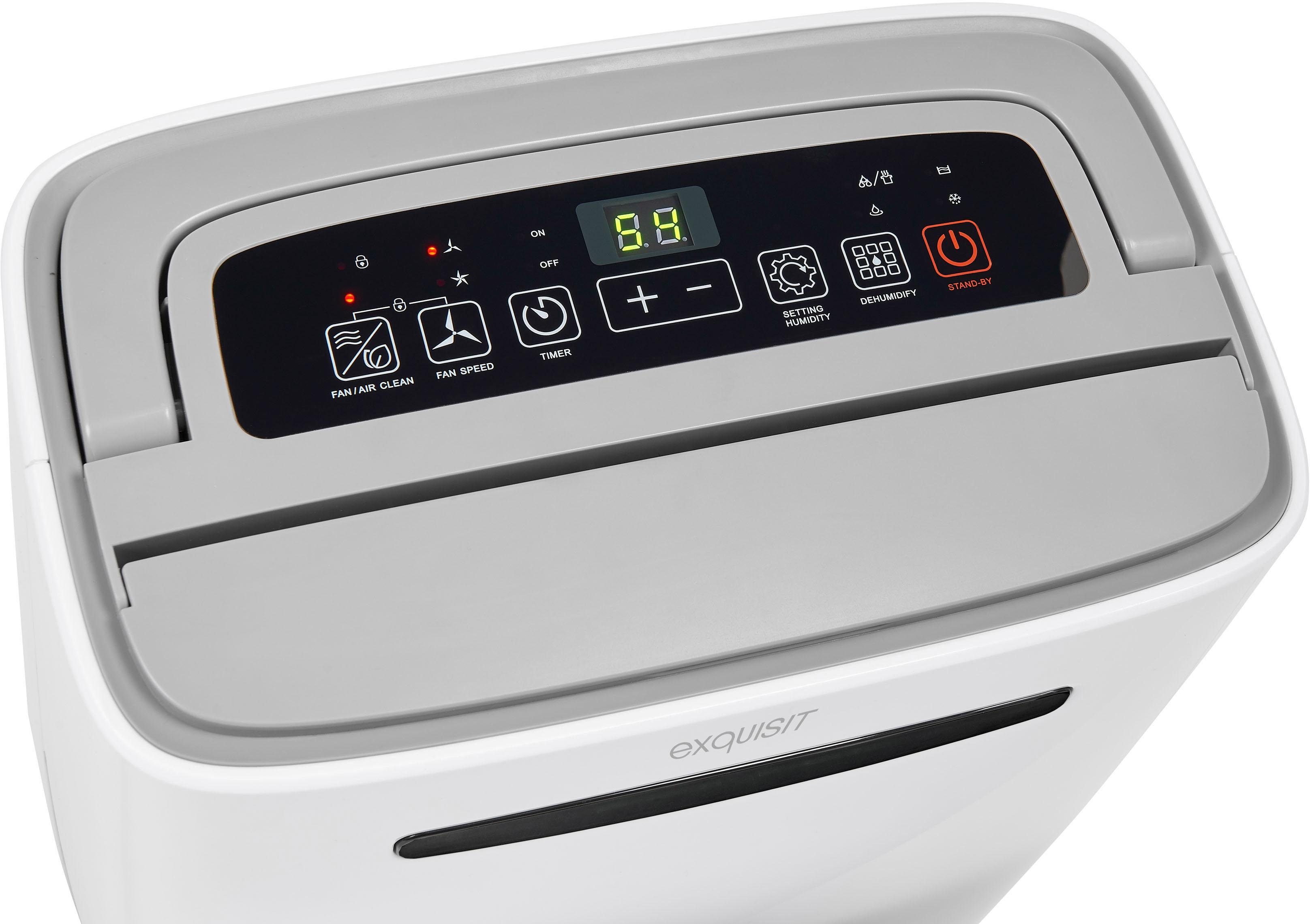 exquisit Luftentfeuchter LE 2055 wes, für 35 m³ Räume, Entfeuchtung 20 l/Tag, Tank 5,5 l