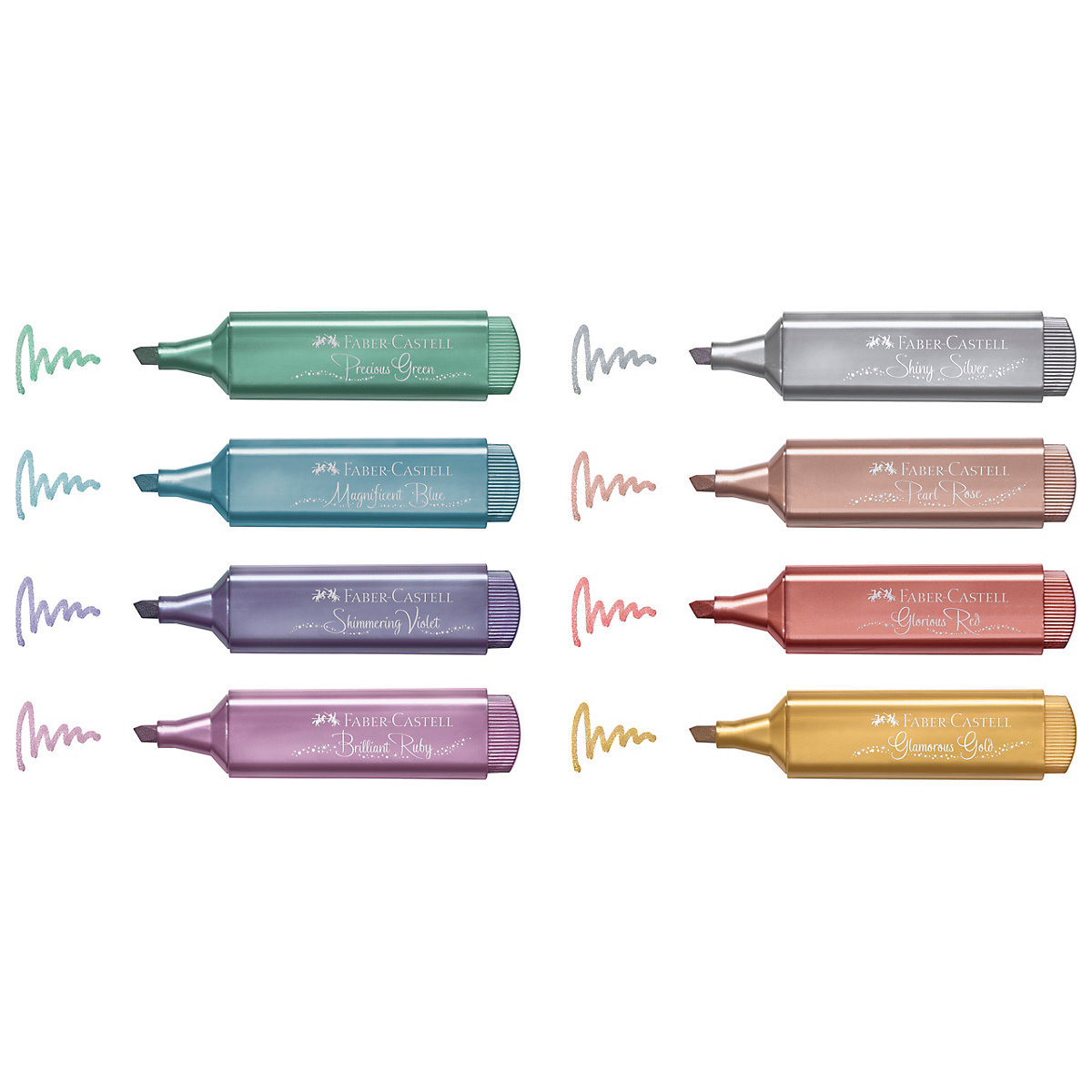 Textmarker Metallic, 8 Farben