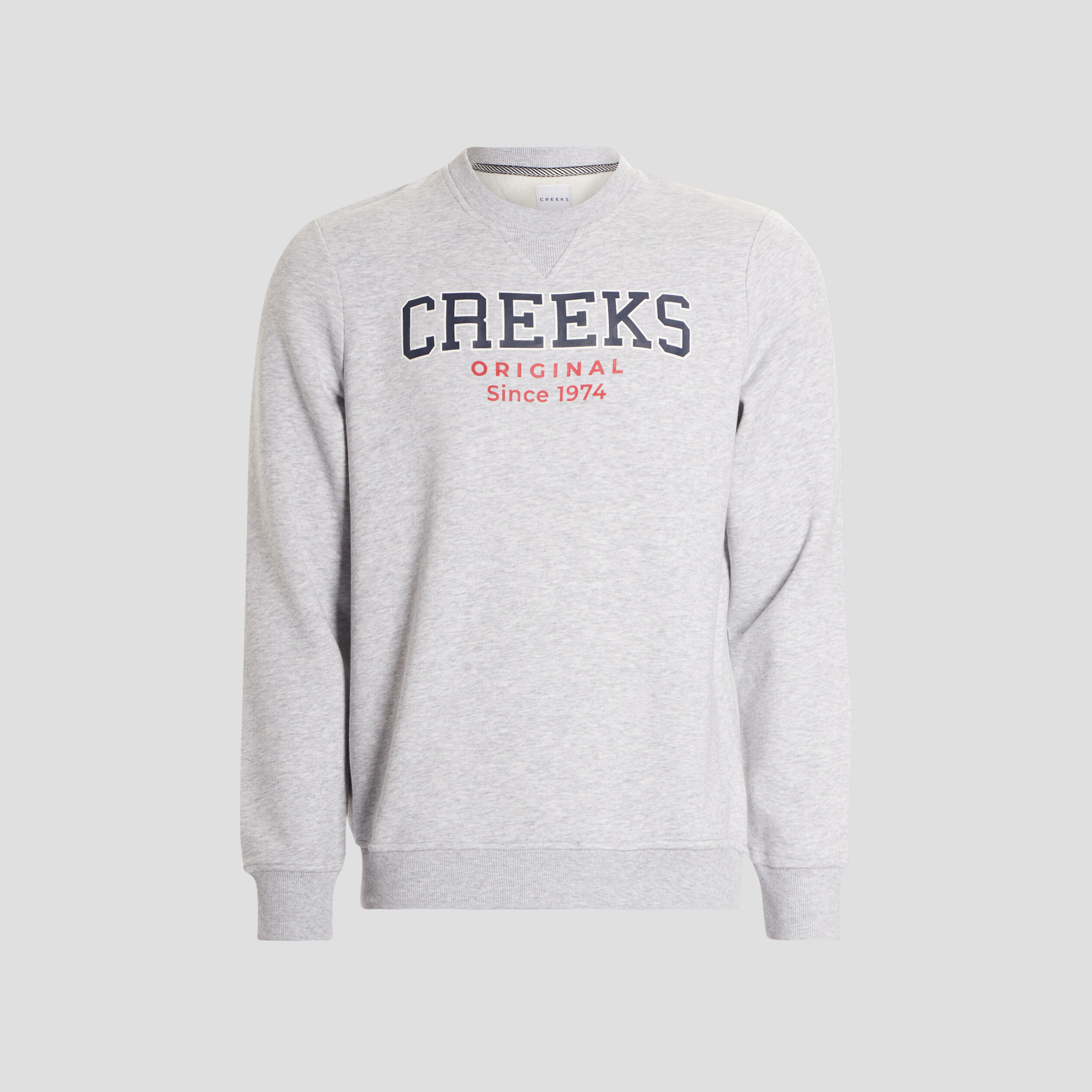 Sweat à col rond Creeks gris clair homme | La Halle