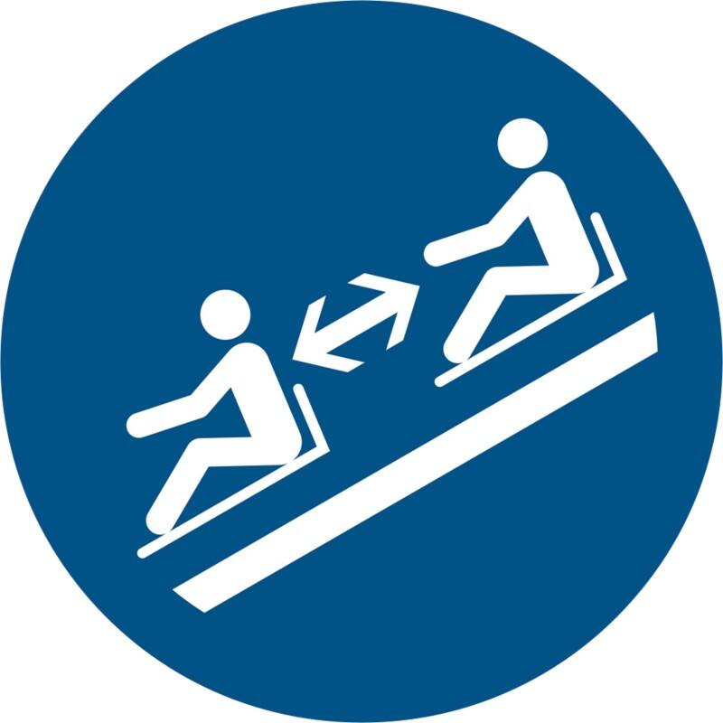 Djois Warnschild Abstand halten Klebstoff, einschraubbar PP (Polypropylen) 10 (B) x 0,14 (H) cm 3 Stück