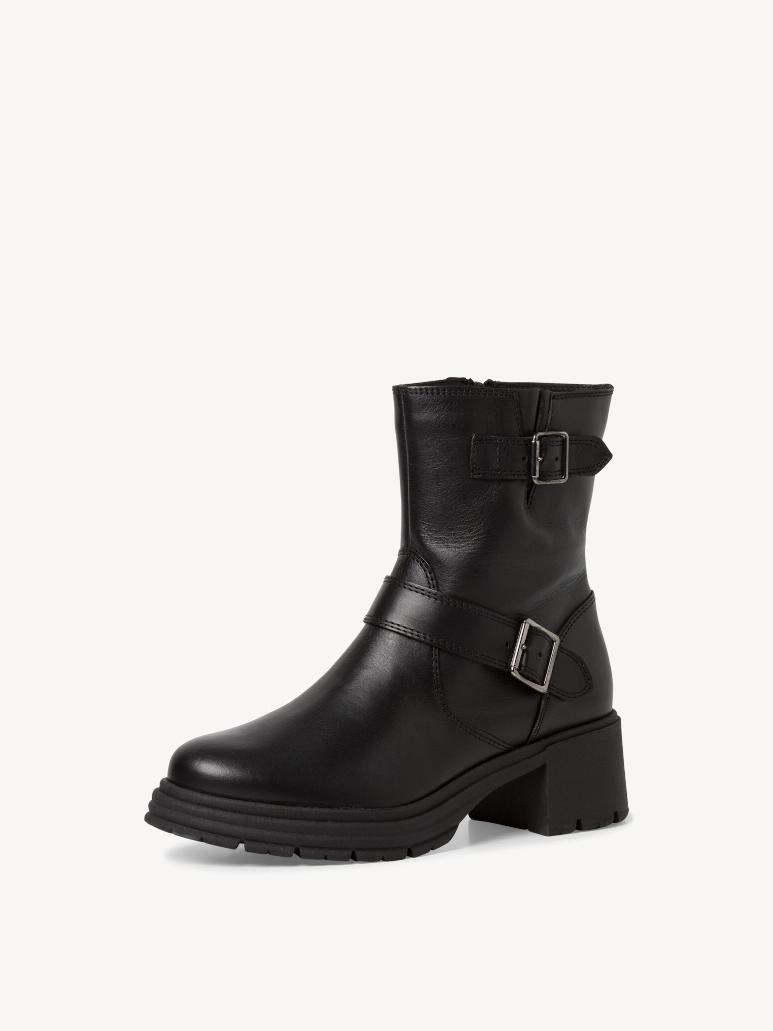 Bottine en cuir - noir