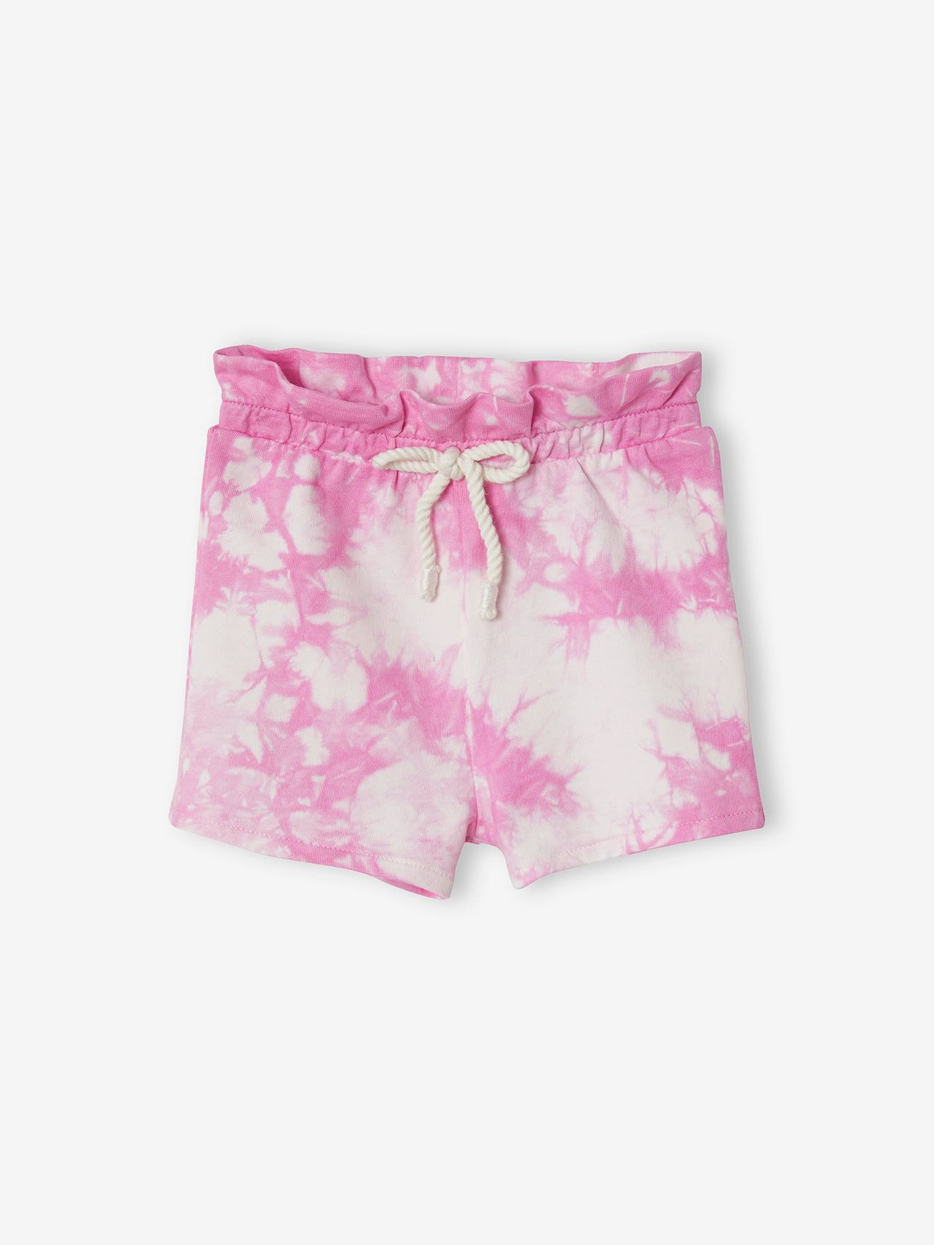 Short tie and dye bébé en molleton jaune