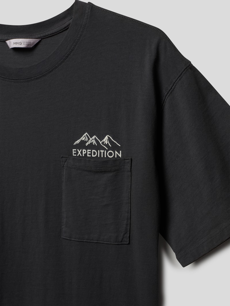 T-Shirt mit Motiv-Print in graphit