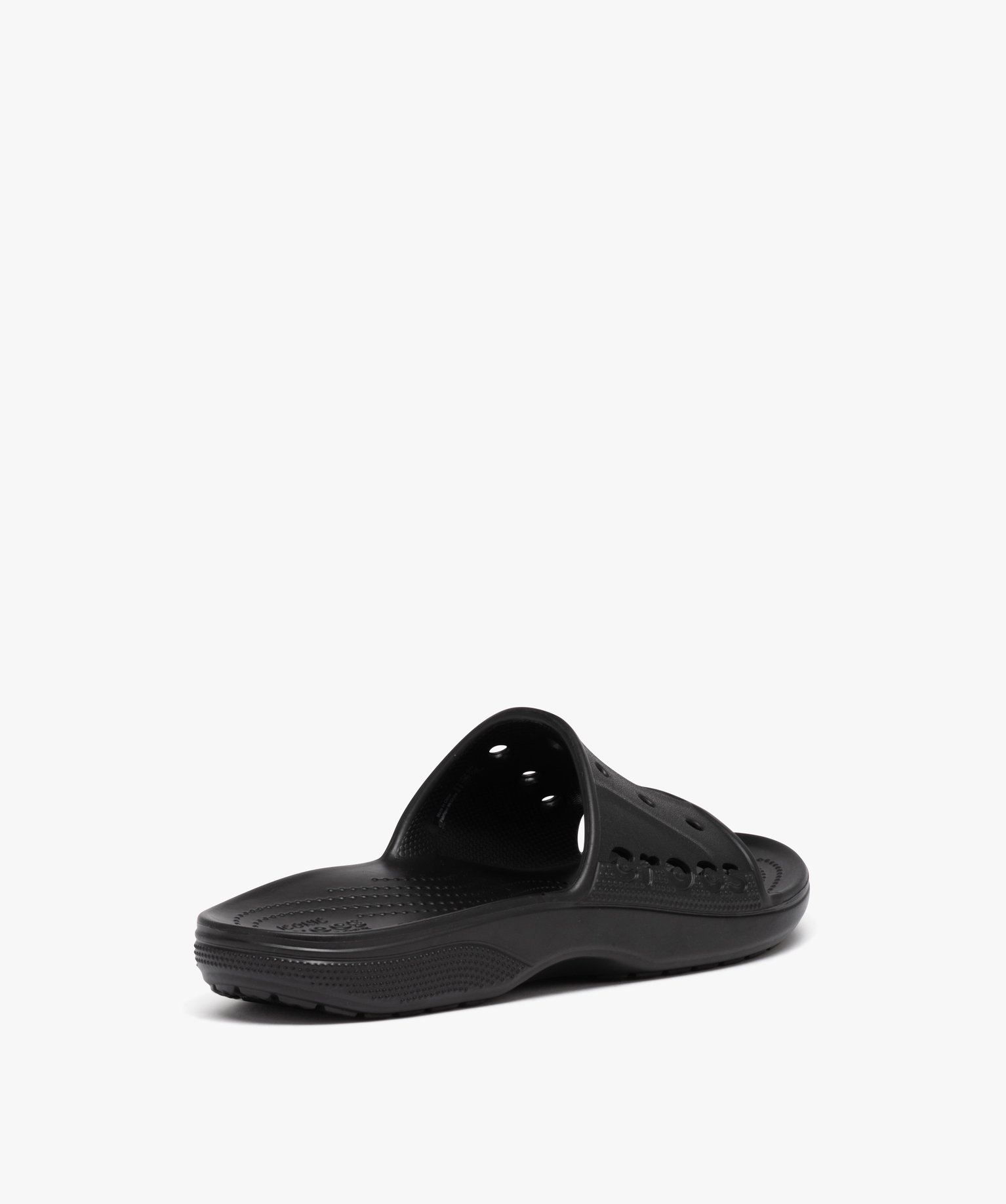 Mules de piscine homme unies avec bandeau perforé - Crocs noir | GEMO