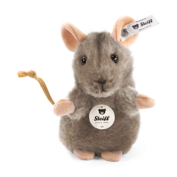 Piff Maus, 10 cm, hellgrau
