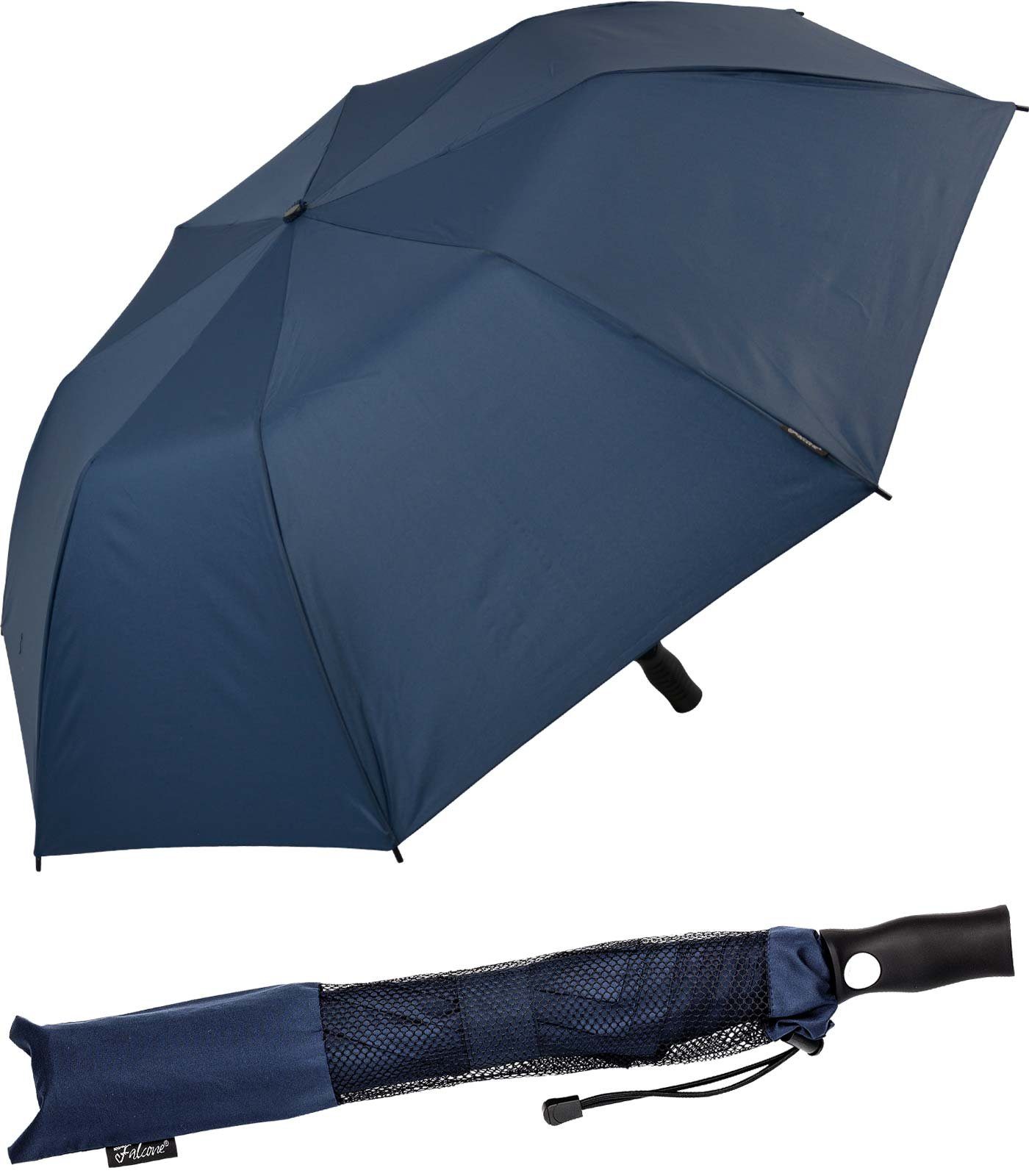 Impliva Taschenregenschirm Falcone® XXL 120 cm Trekking-Schirm Auf-Automatik, stabil und groß