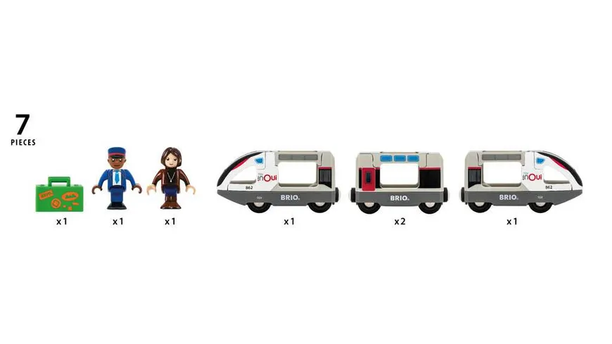 BRIO Bahn - 36087 Trains of the World TGV Hochgeschwindigkeitszug, Spielzeuglok