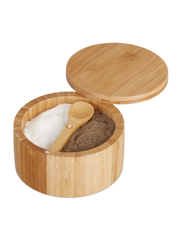 relaxdays Salzbehälter in Natur - (H)6,5 x Ø 12,5 cm günstig kaufen onesize