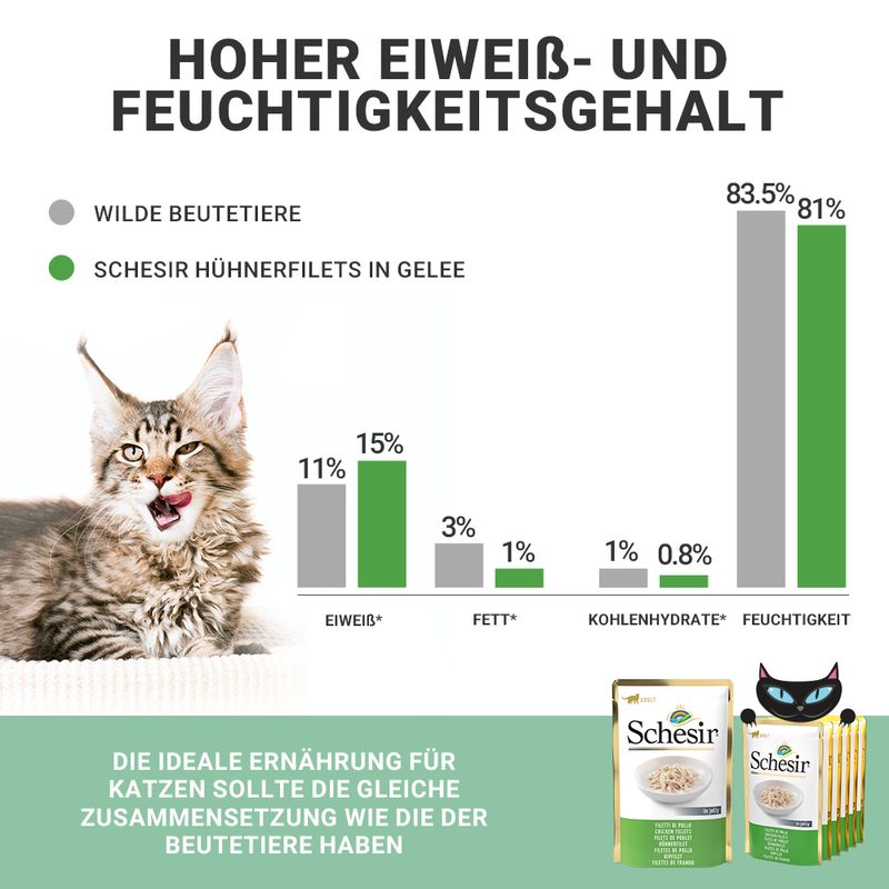 Sparpaket Schesir Jelly Pouch 24 x 85 g zu TOP-Preisen | bitiba %