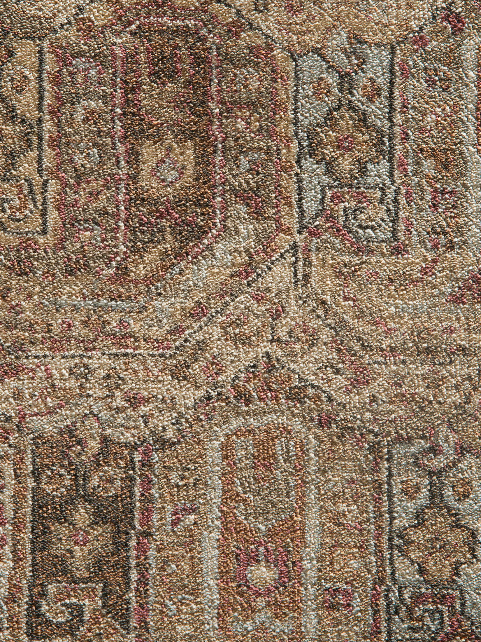 Mahan Vintage-Teppich, Taupe