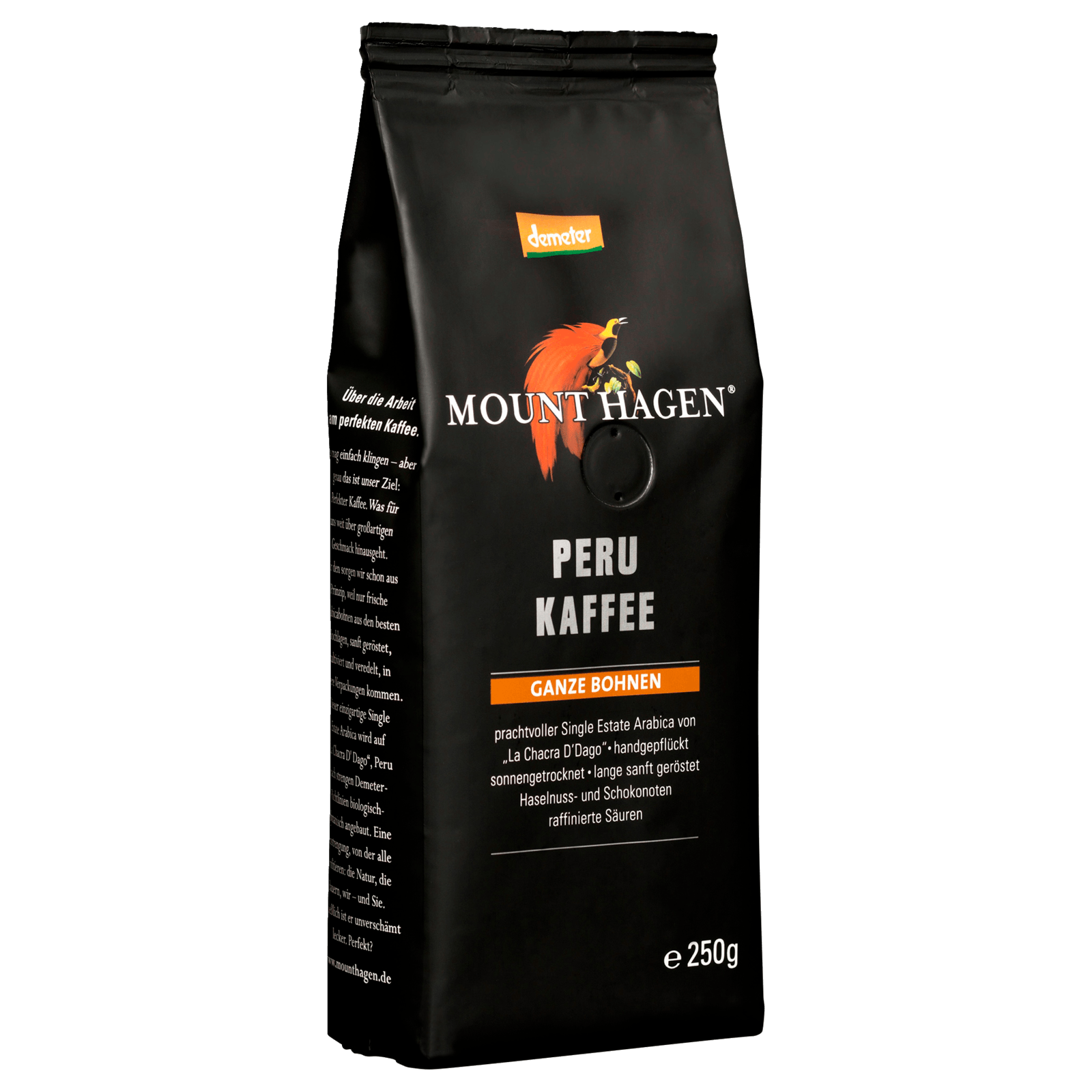 Mount Hagen Bio Demeter Röstkaffee Peru ganze Bohne 250g