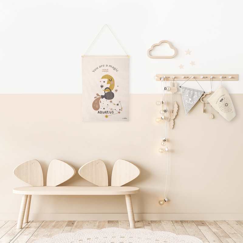 Déco murale zodiaque signe verseau LITTLE AQUARIUS