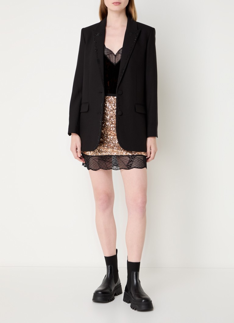 Zadig&Voltaire  Viva blazer met klepzakken en strass