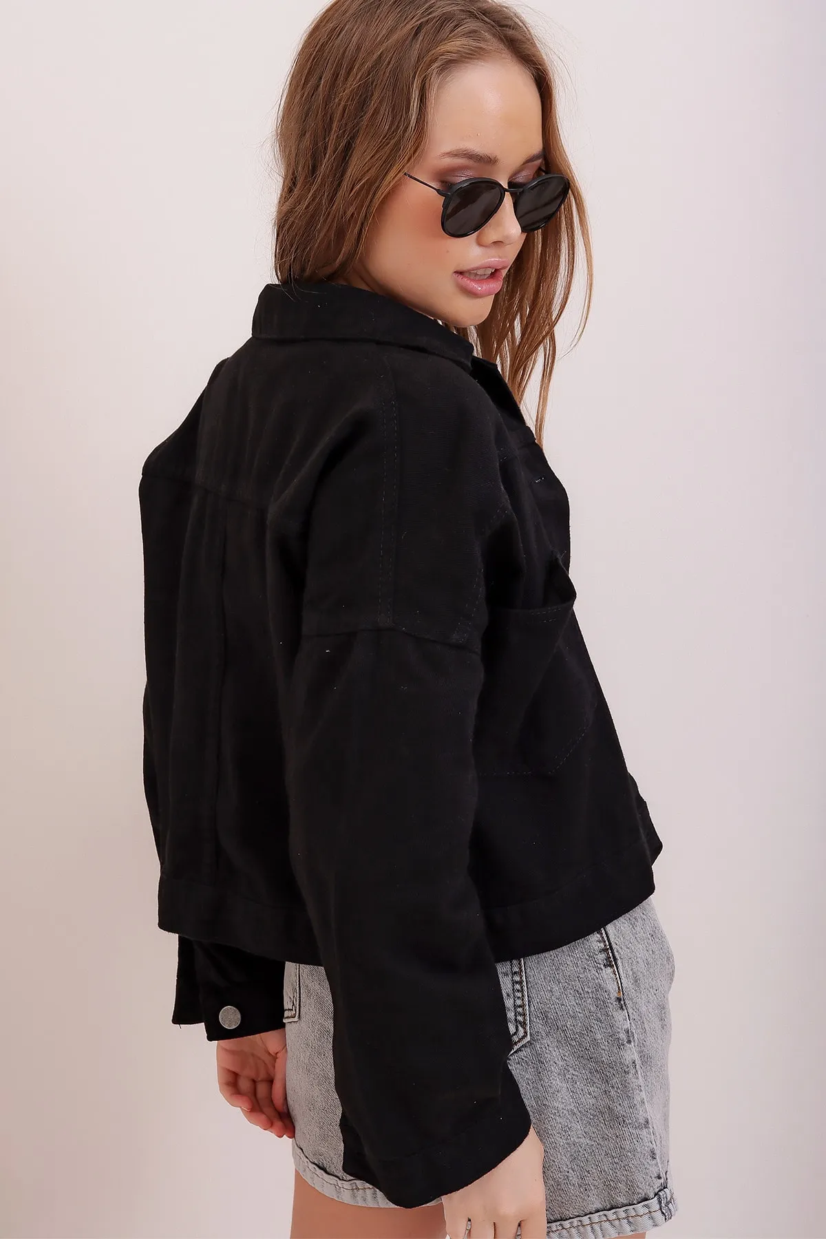 Trend Alaçatı Stili  Jacke - Schwarz - Regular Fit