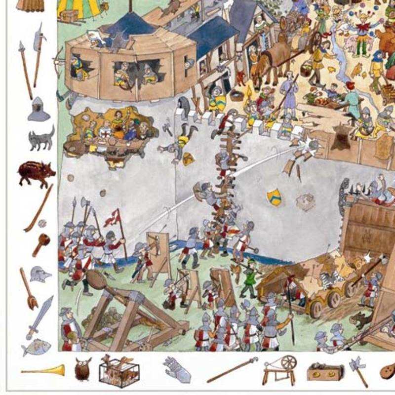 Puzzle observation Château fort 100 pièces Djeco
